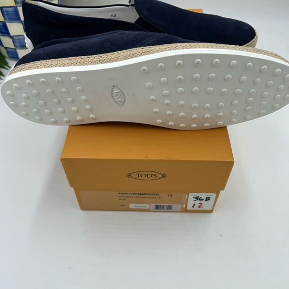 Men’sTod’s suede slip on sneakers size 12 made in Italy - Picture 7 of 10